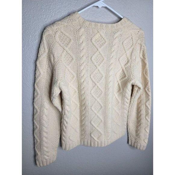 Banana Republic Sweater 100% Lambswool Pullover Long Sleeve Chunky Knit SZ S - Picture 5 of 5
